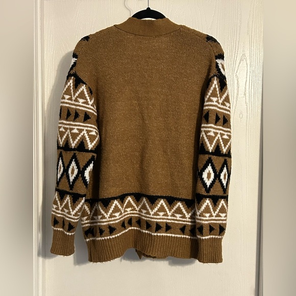 Black Tape | Aztec Cozy Brown Sweater | Size X - Picture 9 of 9